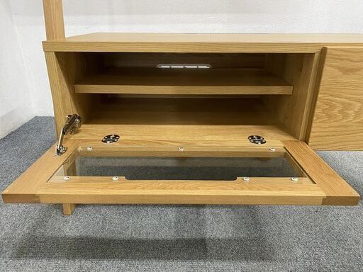 高野木工 大川家具 レイリア92 テレビボード ホワイトオーク スリム