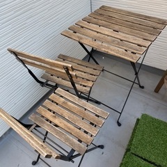 12/2まで　IKEA テルノー テラス テーブル 折り畳み