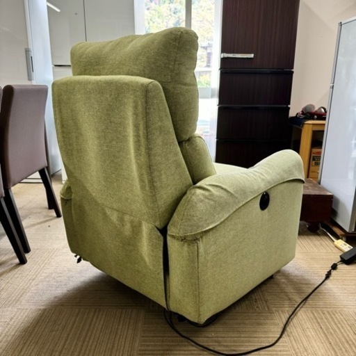 【お買い得‼️】定価59,990円♪ ニトリ 1人掛け電動リクライニングソファ 布製グリーン♪