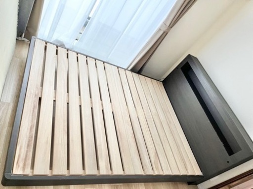 シモンズ ダブルベッドフレーム 横幅153cm 長さ211cm 寝床高さ25cm