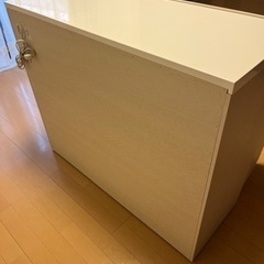 【取引終了しました】ニトリ　コパン100 キッチンカウンター キッチン収納　食器棚　カップボード　レンジボード　棚　キッチンラック　作業台　スライドレールの画像