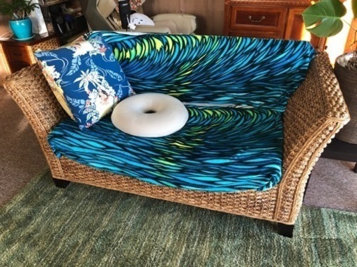 アジアン家具　ウォーターヒアシンス　ソファー　テーブルセット