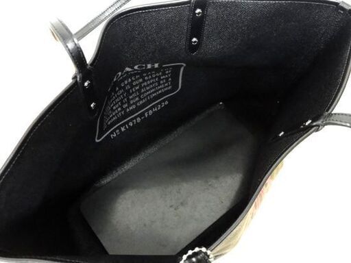 本物 COACH ホース＆キャリッジ リバーシブル トートバッグ F84226 PVC ブラック レディース コーチ 札幌市 中央区 