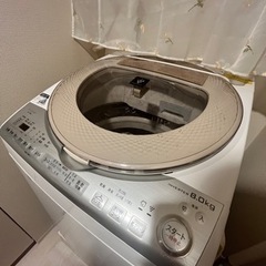 美品【ヤマダ電機 保証付き】縦型洗濯乾燥機 SHARP 8kgの画像