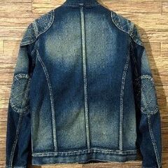 ★定価36,180円★glambグラム★オルトキルティング　デニムライダースジャケット★サイズ1=S相当★美品★の画像