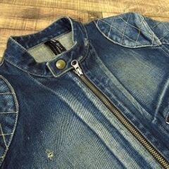★定価36,180円★glambグラム★オルトキルティング　デニムライダースジャケット★サイズ1=S相当★美品★の画像