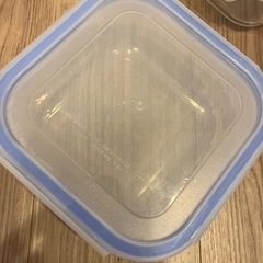 17cm x 17cm 耐熱ガラス保存容器　800ml 密閉蓋付き　3点の画像