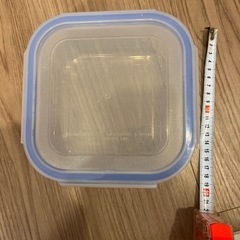 17cm x 17cm 耐熱ガラス保存容器　800ml 密閉蓋付き　3点の画像