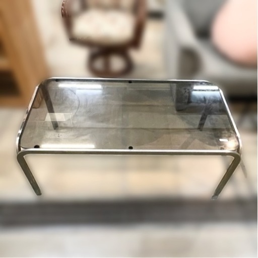 ガラステーブル ローテーブル センターテーブル 机 シンプル 104×53.5×42cm
