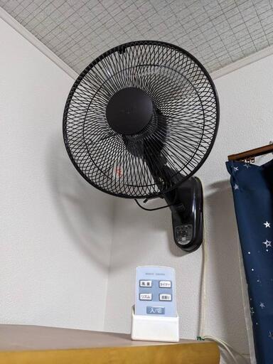 三菱 壁かけ扇風機 リモコン付き状態良し!