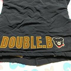 🌈ミキハウス ダブルB 裏起毛コート 黒100㎝の画像