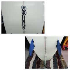 3Dimension サーフボード 5’10” ショートボード フィン付き 全長179㎝ マリンスポーツ 西岡店の画像