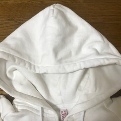 ロデオクラウンズ・パーカー・厚手（内側ふわふわ）・あったかい・白×黒・XS-Sの画像