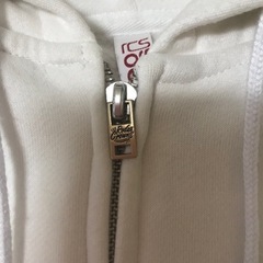 ロデオクラウンズ・パーカー・厚手（内側ふわふわ）・あったかい・白×黒・XS-Sの画像