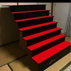 ひな段のみ中古・雛壇毛氈7段木製