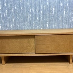 無印良品 オーク材AVラック薄型（引戸）幅150㌢