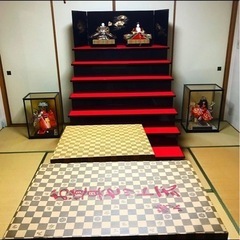 ひな段のみ中古・雛壇毛氈7段木製の画像