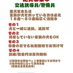 ペットOK交通誘導員（警備員）募集の画像