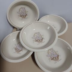 ★　食器セット　Nitto　②　皿　ボウル　５客　花バスケットデ...