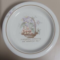 ★　食器セット　Nitto　③　皿　５枚　未使用保管品　花デザイン　の画像