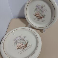 ★　食器セット　Nitto　③　皿　５枚　未使用保管品　花デザイン　の画像