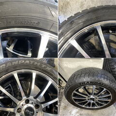 114.3 の5H・ハブ72mm インセット48 /215/55R18・アルミ付スタッドレス４本セット・22年22週の画像