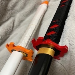 鬼滅の刃モチーフ　煉獄杏寿郎の日輪刀　観賞用模型　木製　プライズ品の画像