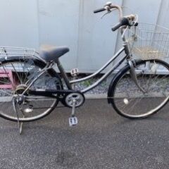 引取り限定！　ママチャリ　２６インチ　ノーパンク　６段変速付　中古品の画像