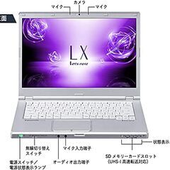 ■Panasonic レッツノート CF-LX6／Win11 Pro搭載／office 2021／第七世代Core i5 2.6GHz ／8GBメモリ／SSD256GB ／Webカメラ／14インチFHD／内蔵WiFi／Bluetooth／HDMIの画像
