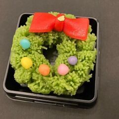 練り切り体験教室　椿とクリスマスリースをつくろう