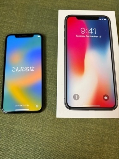 iPhone X 64GB  最大容量100% 箱付き