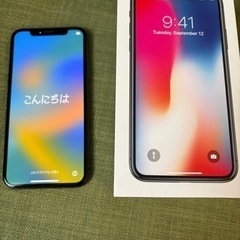 iPhone X 64GB  最大容量100% 箱付き