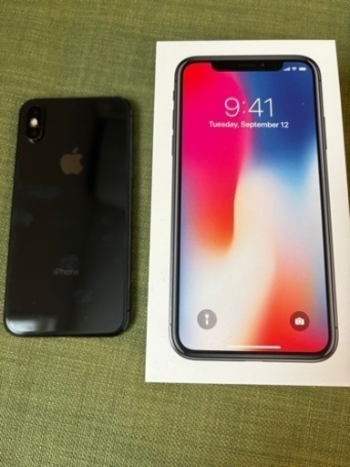 iPhone X 64GB  最大容量100% 箱付き