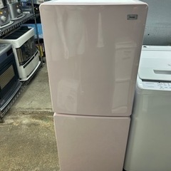 万代店　美品　Haier JR-NF148B ホワイト×ピンク 100Ｌクラス ハイアール 