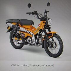 本日入荷！限定一台限り！即納可能！希少なホンダハンターカブCT125 正規ディーラー車です。２年保証！ターメリックイエロー！の画像