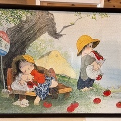 ジグソーパズル　中島潔　うめ吉　完成品