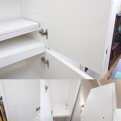 ☆壁面収納☆ キャビネット ハイキャビネット 収納 家具 白 ホワイト ※札幌市内限定の画像