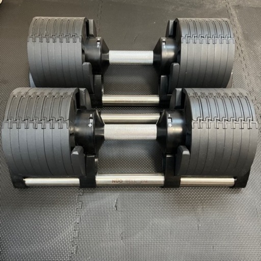 可変式ダンベル ＊ NUO フレックスベル ＊ 32kg 2kg刻み 2個・アジャスタブルベンチ・トレーニングマットセット