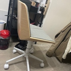 デスクチェア　布地グレーの画像