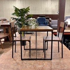 🌟激安‼️ダイニングテーブル2人用3点セット幅70cm🌟N074
