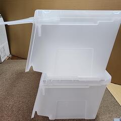 衣類収納ケースクリア2個セットの画像