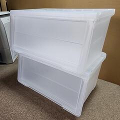 衣類収納ケースクリア2個セット