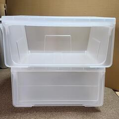 衣類収納ケースクリア2個セットの画像