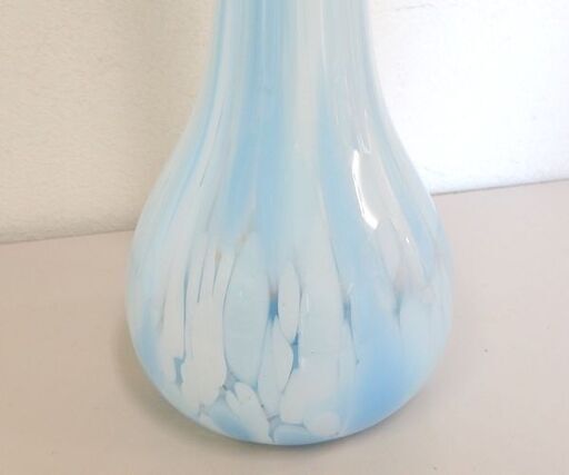 津軽 びいどろ 大型 フラワーベース 水色系 花瓶 ガラス 大きめ 北洋硝子☆ 札幌市 北区 屯田
