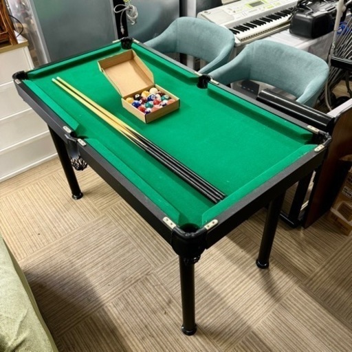 【美品‼️】コンパクト♪ 125cm幅ビリヤード台 キュー＆新品ボール付き セット 4フィート