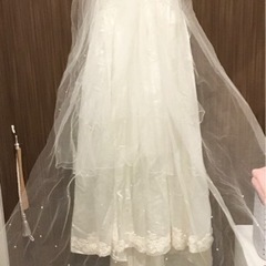ウエディングドレス　ハンドメイド  部品取りでも♪の画像