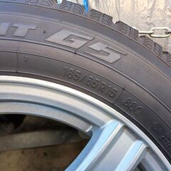 スタッドレスタイヤ　185/65R15　15X6J　日産　ノート　アルミホイール　（写真掲載11-14枚目）の画像