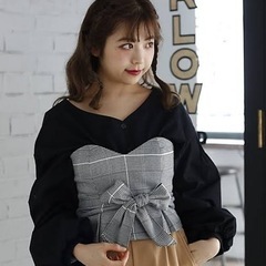 リボン付きビスチェ