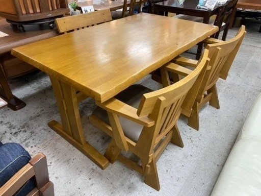 【愛品館 江戸川店】回転式チェア ダイニングテーブル4点セット ID:152-008896-007