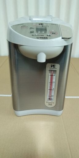 電気まほうびん　タイガー「とく子さんネオ」PVW-A300型、約３リットル（中古）